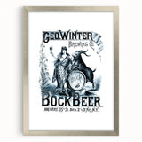 Vintage Advertising Poster: Geo. Winter Bock Beer Retro Wall Art