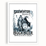 Vintage Advertising Poster: Geo. Winter Bock Beer Retro Wall Art