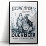 Vintage Advertising Poster: Geo. Winter Bock Beer Retro Wall Art