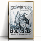 Vintage Advertising Poster: Geo. Winter Bock Beer Retro Wall Art