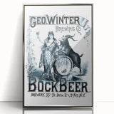 Vintage Advertising Poster: Geo. Winter Bock Beer Retro Wall Art