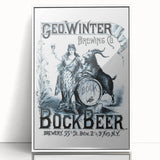 Vintage Advertising Poster: Geo. Winter Bock Beer Retro Wall Art