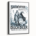 Vintage Advertising Poster: Geo. Winter Bock Beer Retro Wall Art