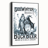 Vintage Advertising Poster: Geo. Winter Bock Beer Retro Wall Art