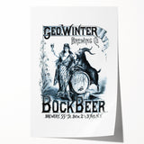 Vintage Advertising Poster: Geo. Winter Bock Beer Retro Wall Art
