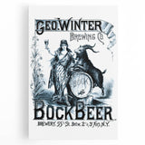 Vintage Advertising Poster: Geo. Winter Bock Beer Retro Wall Art