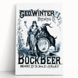 Vintage Advertising Poster: Geo. Winter Bock Beer Retro Wall Art