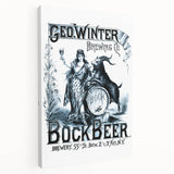 Vintage Advertising Poster: Geo. Winter Bock Beer Retro Wall Art