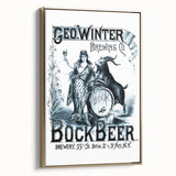 Vintage Advertising Poster: Geo. Winter Bock Beer Retro Wall Art