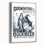 Vintage Advertising Poster: Geo. Winter Bock Beer Retro Wall Art