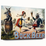 Vintage Advertising Poster: Bock Beer Retro Wall Art