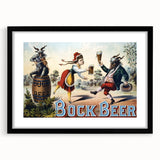 Vintage Advertising Poster: Bock Beer Retro Wall Art