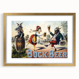 Vintage Advertising Poster: Bock Beer Retro Wall Art