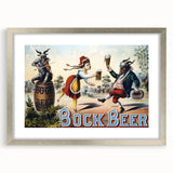 Vintage Advertising Poster: Bock Beer Retro Wall Art