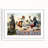 Vintage Advertising Poster: Bock Beer Retro Wall Art