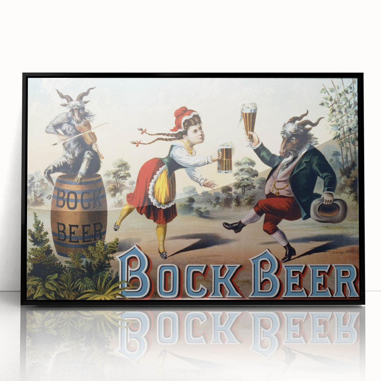 Vintage Advertising Poster: Bock Beer Retro Wall Art