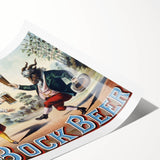 Vintage Advertising Poster: Bock Beer Retro Wall Art