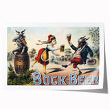 Vintage Advertising Poster: Bock Beer Retro Wall Art