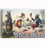 Vintage Advertising Poster: Bock Beer Retro Wall Art
