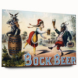 Vintage Advertising Poster: Bock Beer Retro Wall Art