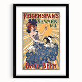 Vintage Feigenspan's Bock Beer Poster | Retro Wall Art | Antique Advertising