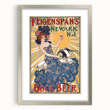 Vintage Feigenspan's Bock Beer Poster | Retro Wall Art | Antique Advertising