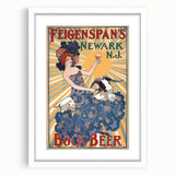 Vintage Feigenspan's Bock Beer Poster | Retro Wall Art | Antique Advertising