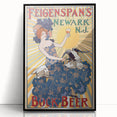 Vintage Feigenspan's Bock Beer Poster | Retro Wall Art | Antique Advertising