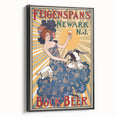 Vintage Feigenspan's Bock Beer Poster | Retro Wall Art | Antique Advertising
