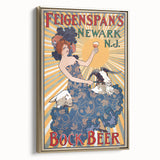 Vintage Feigenspan's Bock Beer Poster | Retro Wall Art | Antique Advertising