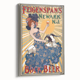 Vintage Feigenspan's Bock Beer Poster | Retro Wall Art | Antique Advertising
