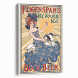 Vintage Feigenspan's Bock Beer Poster | Retro Wall Art | Antique Advertising