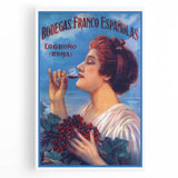 Vintage Bodegas Franco Españolas Rioja Wine Poster | Retro Wall Art