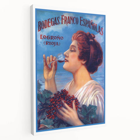 Vintage Bodegas Franco Españolas Rioja Wine Poster | Retro Wall Art