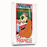 Vintage Brasserie Fraikin-Courard Poster - Classic Retro Advertising Art