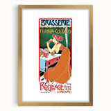 Vintage Brasserie Fraikin-Courard Poster - Classic Retro Advertising Art