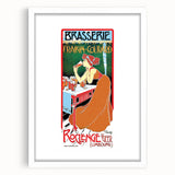 Vintage Brasserie Fraikin-Courard Poster - Classic Retro Advertising Art