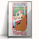 Vintage Brasserie Fraikin-Courard Poster - Classic Retro Advertising Art