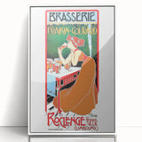 Vintage Brasserie Fraikin-Courard Poster - Classic Retro Advertising Art