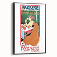 Vintage Brasserie Fraikin-Courard Poster - Classic Retro Advertising Art