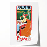 Vintage Brasserie Fraikin-Courard Poster - Classic Retro Advertising Art