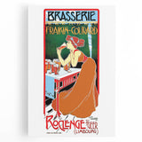 Vintage Brasserie Fraikin-Courard Poster - Classic Retro Advertising Art