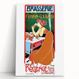 Vintage Brasserie Fraikin-Courard Poster - Classic Retro Advertising Art