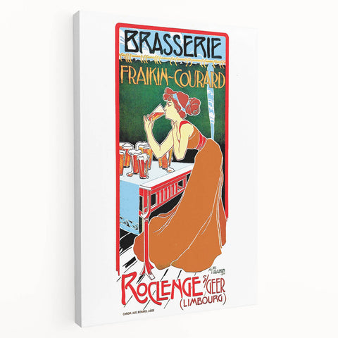 Vintage Brasserie Fraikin-Courard Poster - Classic Retro Advertising Art