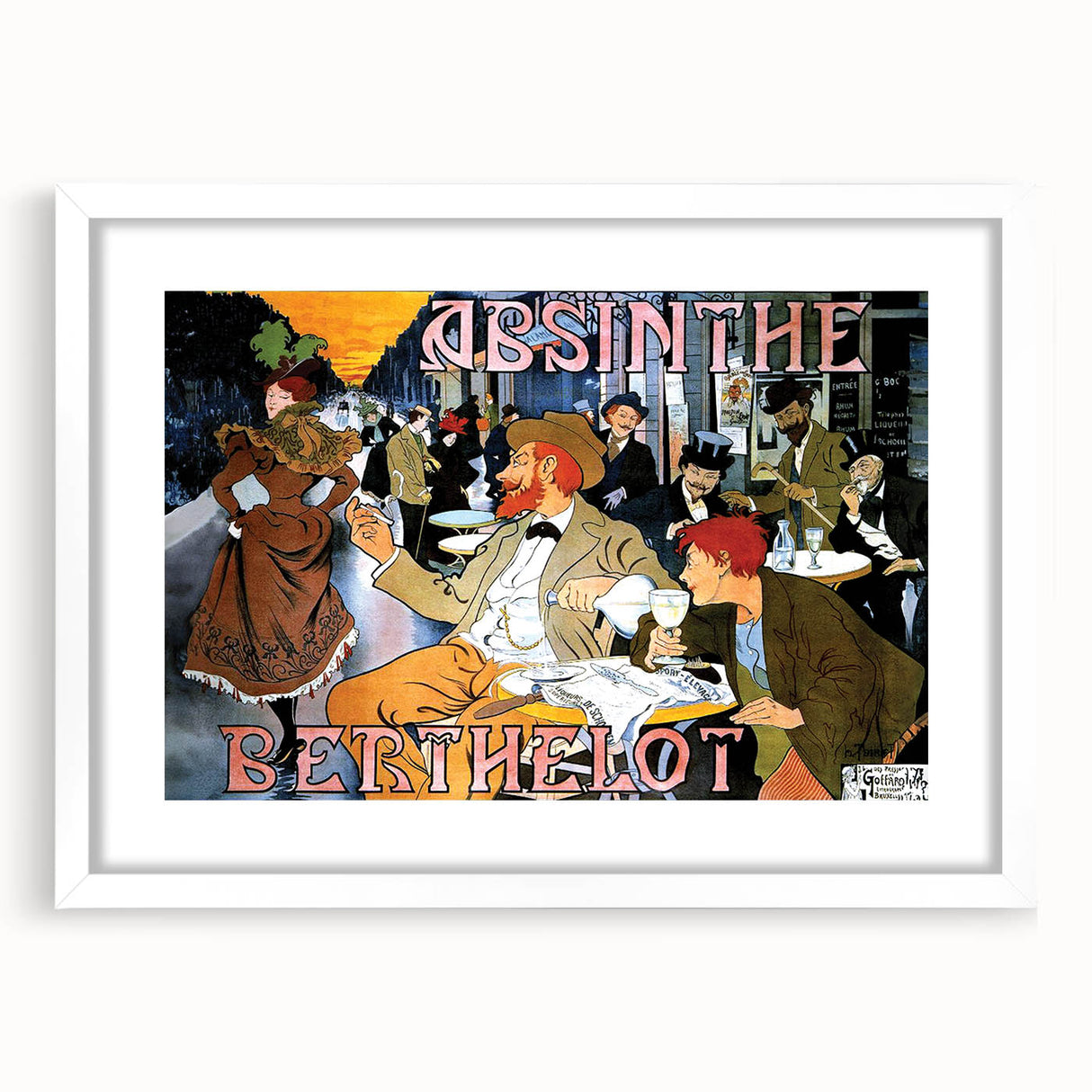 Absinthe Berthelot Vintage Poster – Classic Retro Wall Art