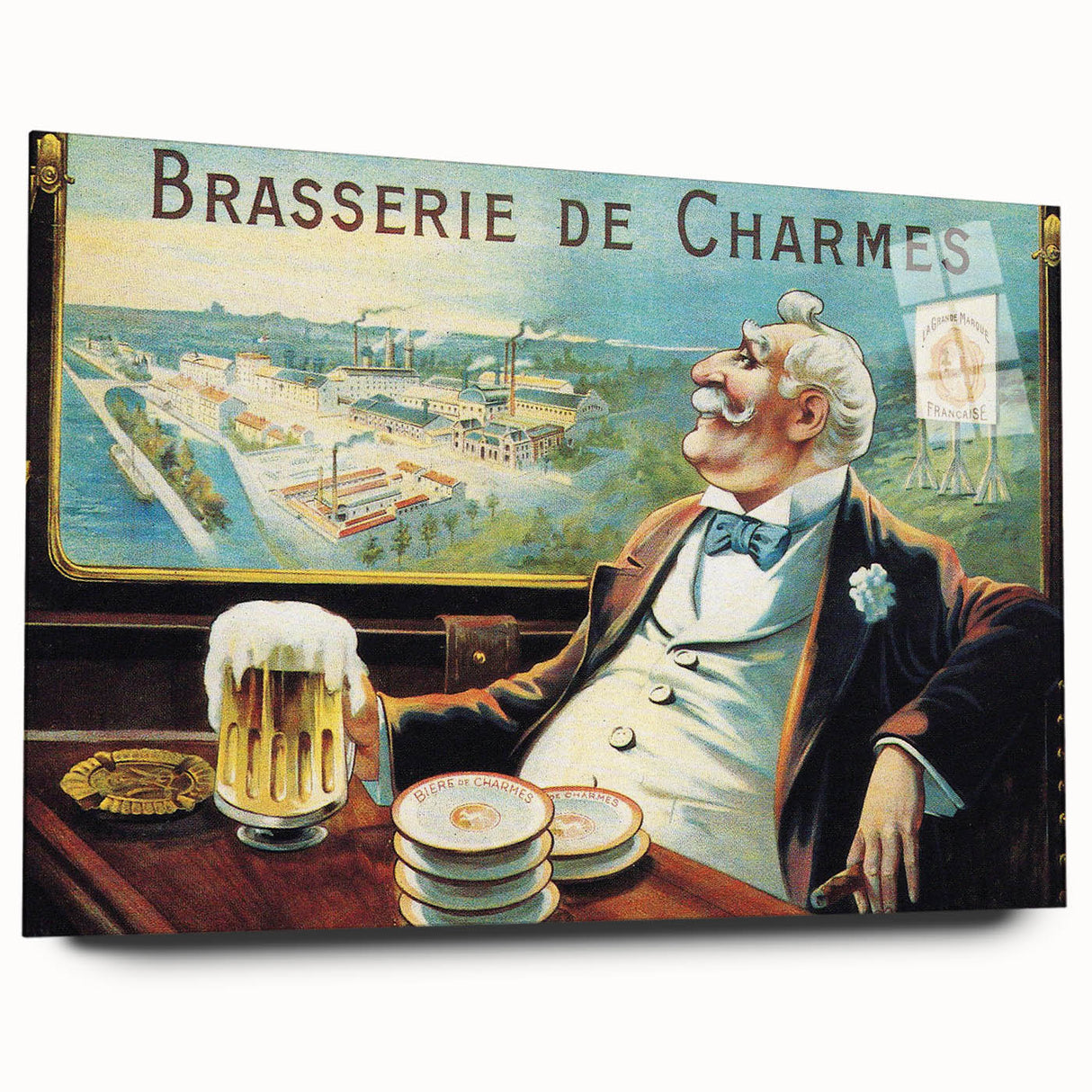 Vintage Brasserie de Charmes Poster - Classic Retro Advertising Art