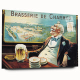 Vintage Brasserie de Charmes Poster - Classic Retro Advertising Art