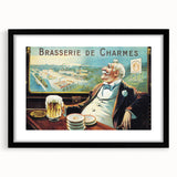 Vintage Brasserie de Charmes Poster - Classic Retro Advertising Art