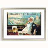 Vintage Brasserie de Charmes Poster - Classic Retro Advertising Art