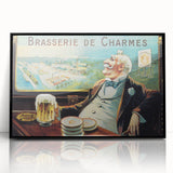 Vintage Brasserie de Charmes Poster - Classic Retro Advertising Art
